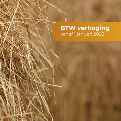 BTW verhoging op ruwvoer en bodembedekkers 2025
